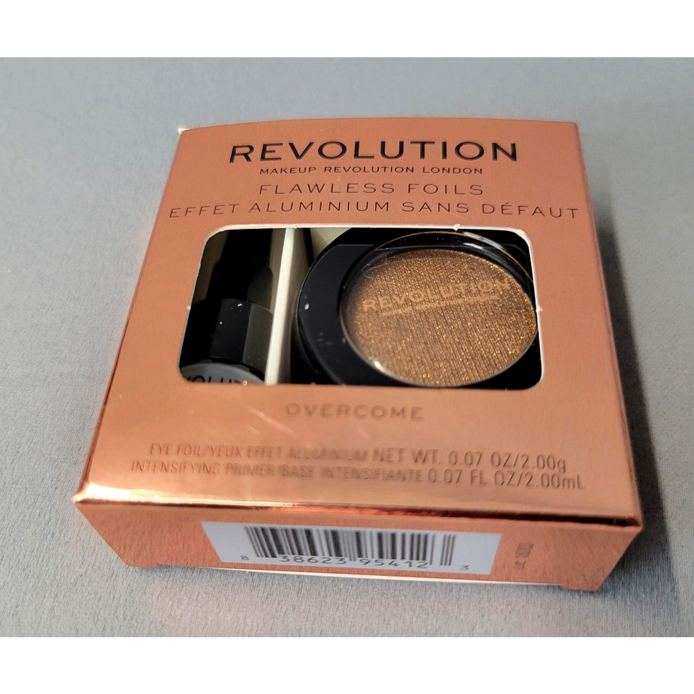 Makeup Revolution London Flawless Foils Eye Shadow Overcome + Primer 0.07oz New